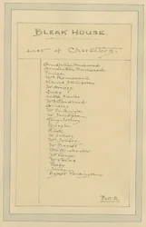 Lista de personajes, c.1920s